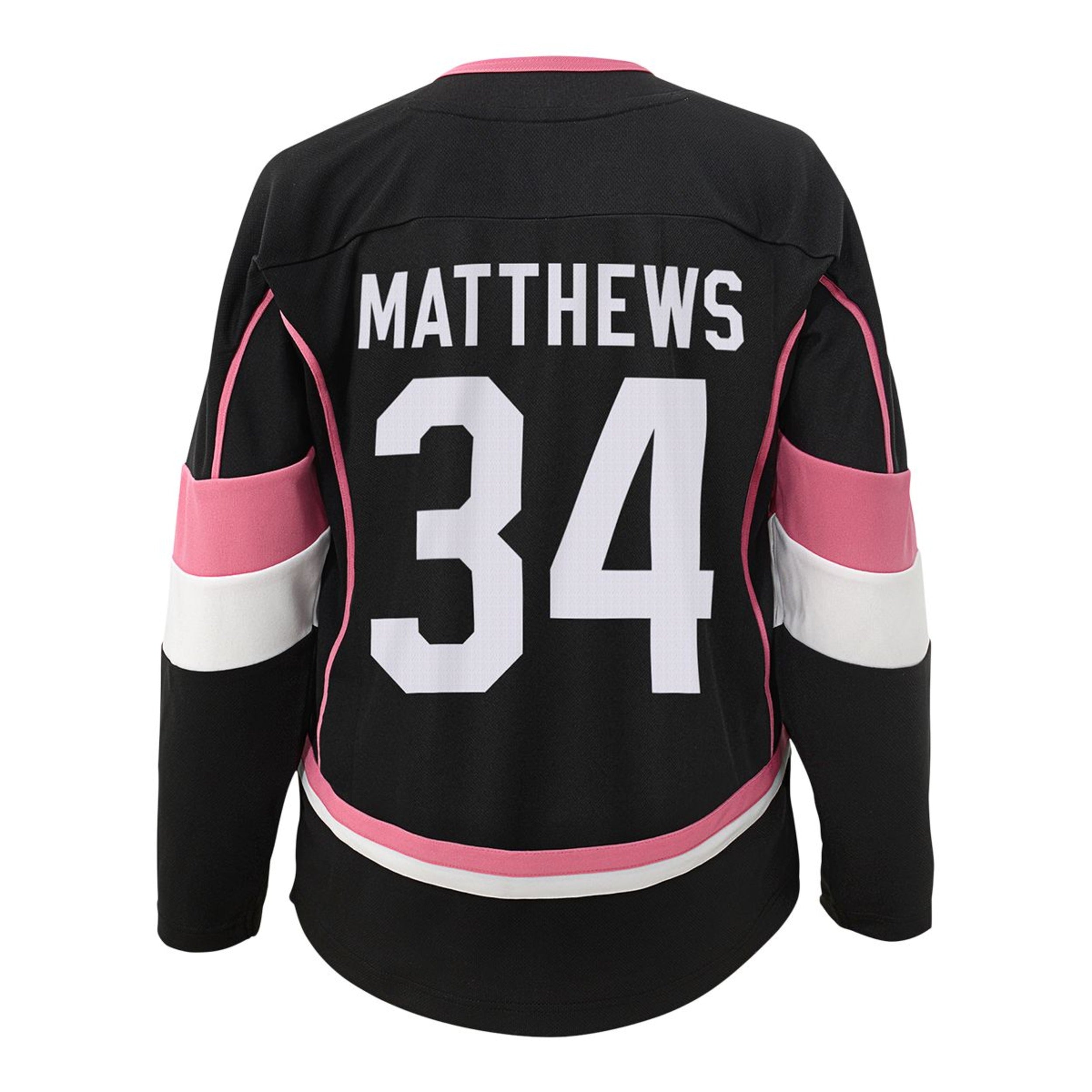 Auston Matthews Black Pink Girls Leaf Jersey