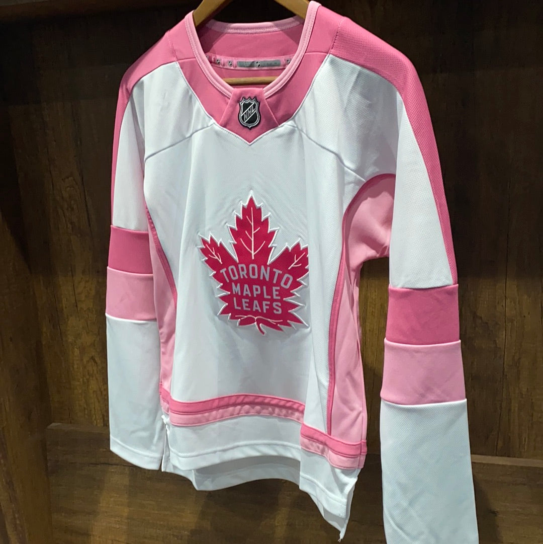 Maple leafs hot sale pink jersey